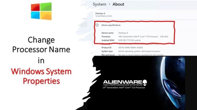 How to Change Cpu Name in Windows 10: Easy Steps to Customize