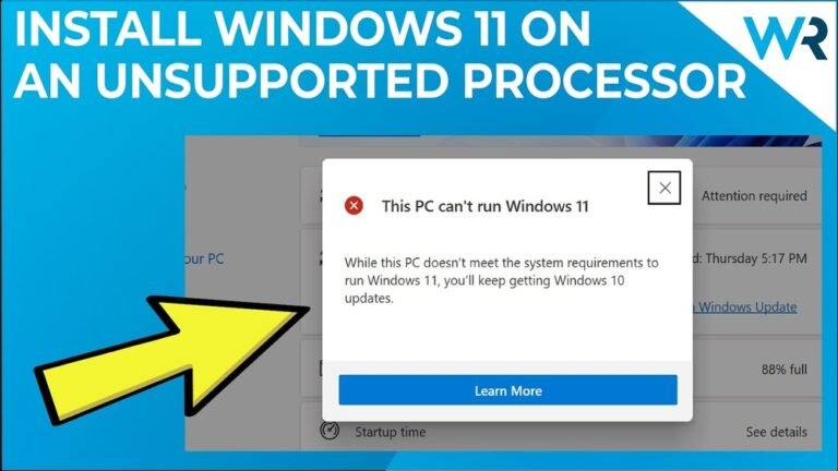 How to Install Win 11 on Unsupported Cpu: Easy Step-by-Step Guide