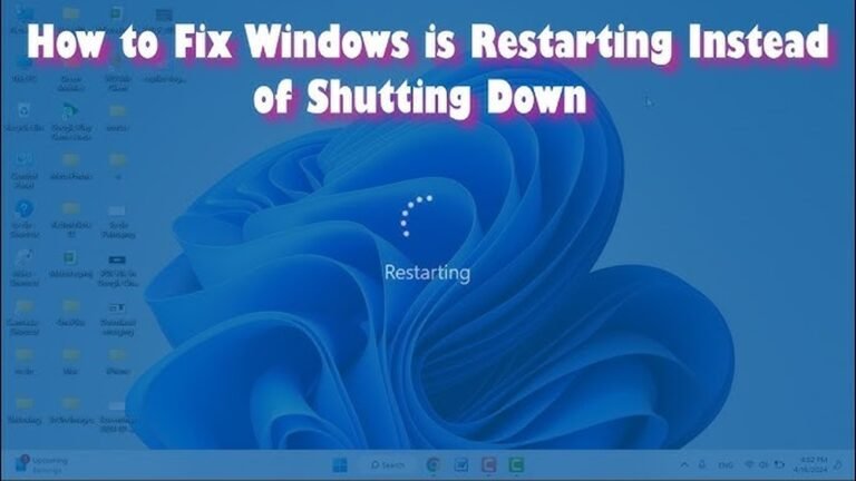 Pc Restarting Instead of Shutting down Fix: Easy Solutions That Work